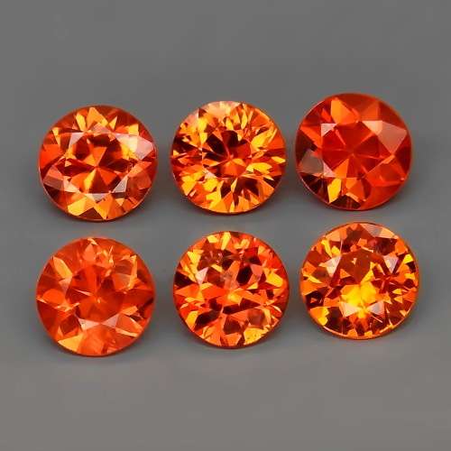 Round Diamond Cut 4.5 mm.Imperial Sapphire Songea, Africa 1Pc/0.42Ct.