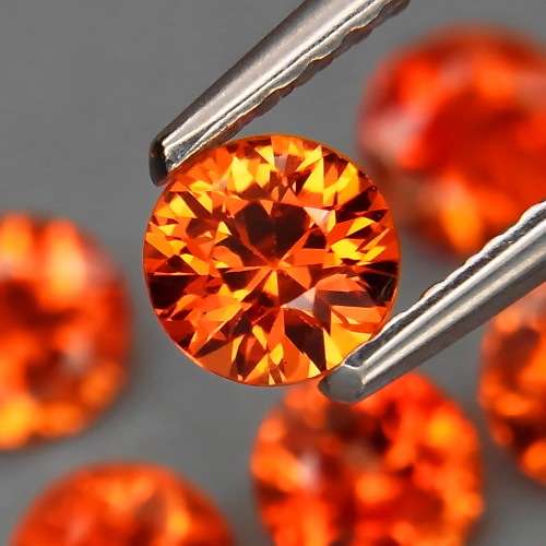 Round Diamond Cut 4.5 mm.Imperial Sapphire Songea, Africa 1Pc/0.42Ct.