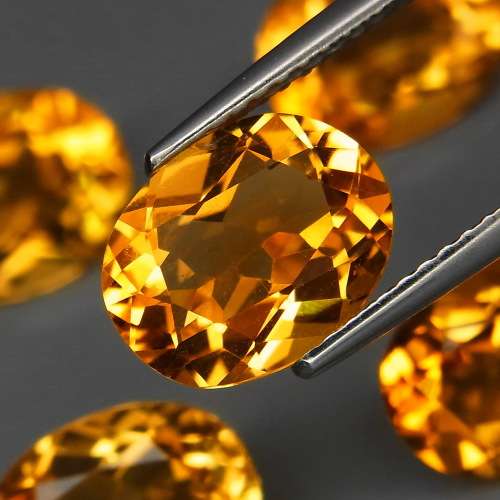 Yellow Citrine Brazil 0.74Cts Oval Ravishing Colour! Natural