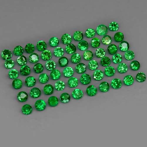 Tsavorite Garnet Diamond Cut 2mm.Best Color Top Green  Tanzania 2 Pieces