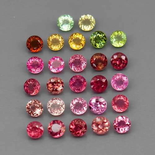 Tourmaline Mozambique 1Pcs. Round 3.5 mm.Beautiful Color! Fancy Color