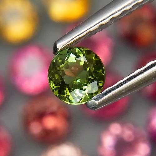 Tourmaline Mozambique 1Pcs. Round 3.5 mm.Beautiful Color! Fancy Color