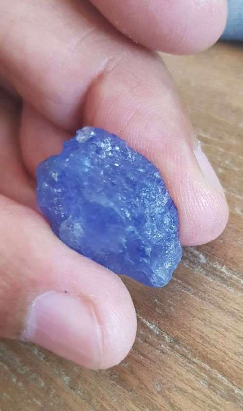 Rough 35.70ct  Tanzanite Purplish Blue 100% Natural