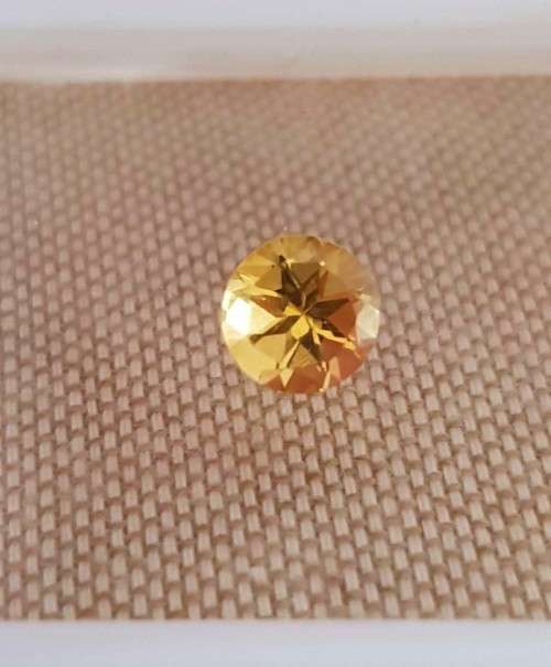 Natural Yellow Citrine Brazil 1Pcs/0.80Ct. Round 6mm.