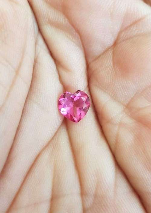 2.01Ct. Hot Pink Topaz Brazil Heart Shape