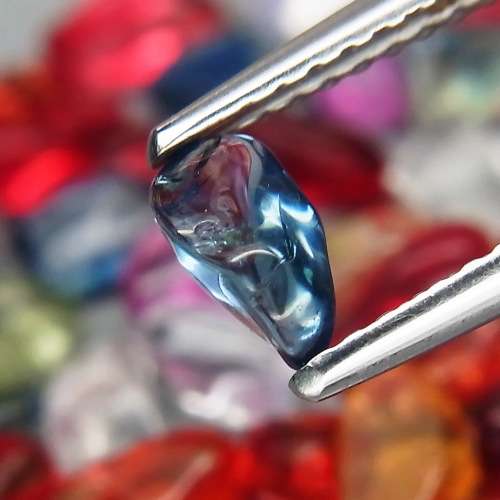 Fancy Color Sapphire 1Pcs/0.38Ct. Unshape Cabochon 5x3-5.5x3.5mm.Ravishing!