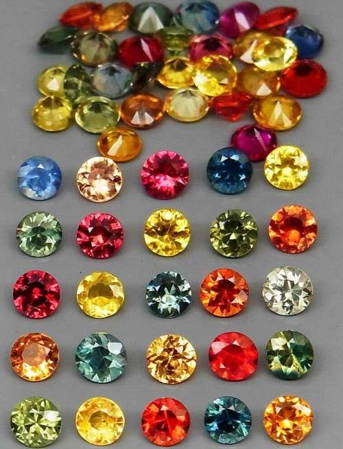 Sapphire Africa 1Pcs/0.14Ct. Round Diamond Cut 3 mm.Natural Fancy Color