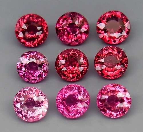 Cherry Pink Rhodolite Garnet Africa 1Pcs/0.69Ct. Round 5 mm.Ravishing Color!