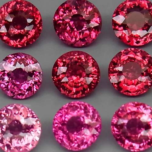 Cherry Pink Rhodolite Garnet Africa 1Pcs/0.69Ct. Round 5 mm.Ravishing Color!