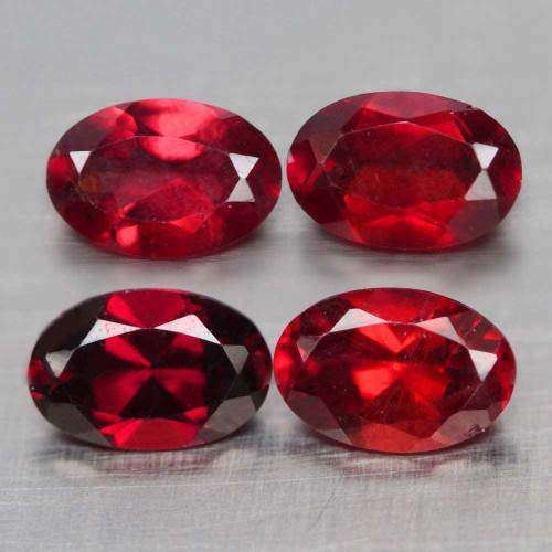 1.15Ct. Rhodolite Oval Garnet  Raspberry Red Pair