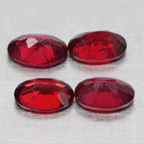 1.22Ct. Rhodolite Oval Garnet  Raspberry Red Pair