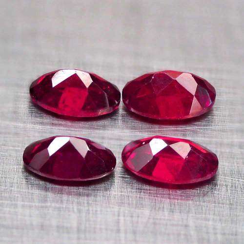 1.20Ct. Rhodolite Oval Garnet  Raspberry Red Pair