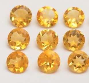 Natural Yellow Citrine Brazil 1Pcs Round 7mm.