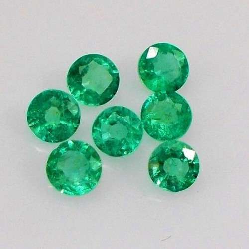 Emerald 1Pcs/0.22Ct.Round 3.7 mm.Natural Zambian