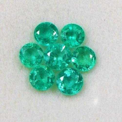 Emerald 1Pcs/0.22Ct.Round 3.7 mm.Natural Zambian