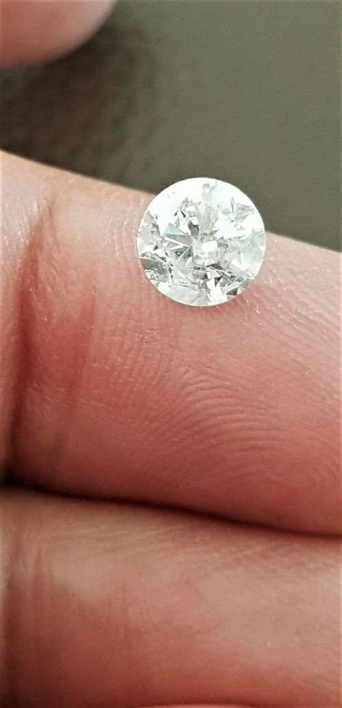 CERTIFIED 1.03Cts   WHITE DIAMOND ROUND CUT