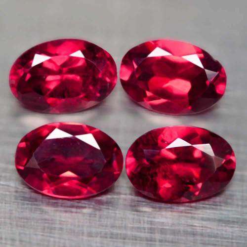 1.02Ct. Rhodolite Oval Garnet  Raspberry Red Pair