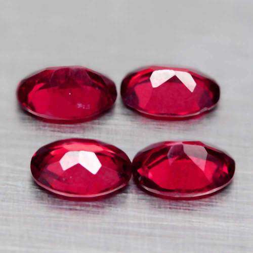 1.02Ct. Rhodolite Oval Garnet  Raspberry Red Pair