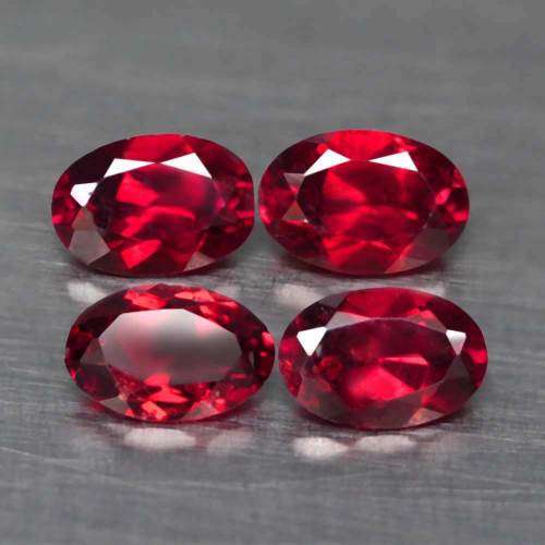 1.07Ct. Rhodolite Oval Garnet  Raspberry Red Pair