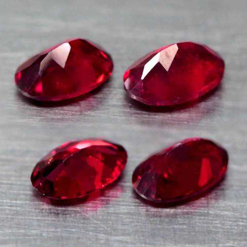 1.07Ct. Rhodolite Oval Garnet  Raspberry Red Pair