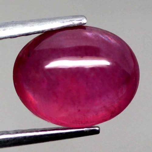 3.43 Ct. Ruby  Oval Cabochon Pinkish Red Color Mozambique Fabulous