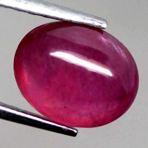 3.43 Ct. Ruby  Oval Cabochon Pinkish Red Color Mozambique Fabulous