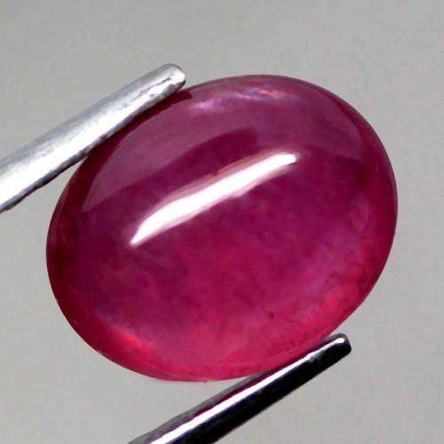 3.43 Ct. Ruby  Oval Cabochon Pinkish Red Color Mozambique Fabulous