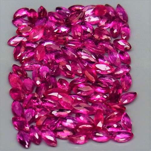 Top Pinkish Red Ruby 3x2-4x2mm 0.073Cts.Rare! Marquise Cut