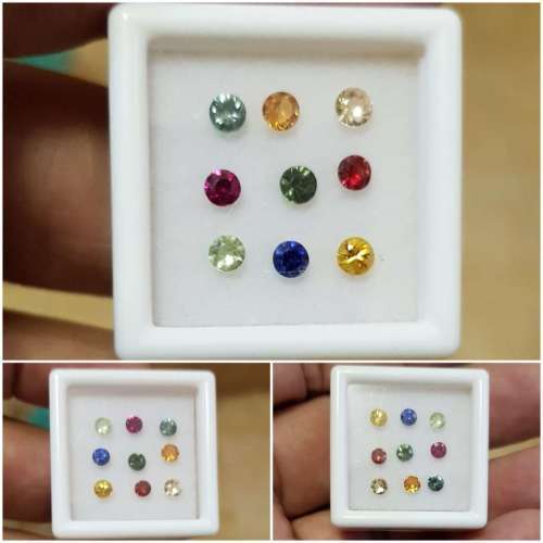 Sapphire Round 1.00cts 2.8mm 9 Pieces  Songea, Africa Beautiful! Fancy Color