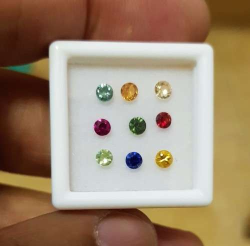 Sapphire Round 1.00cts 2.8mm 9 Pieces  Songea, Africa Beautiful! Fancy Color