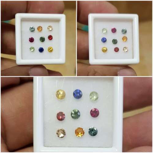 Sapphire Round 1.00cts 2.8mm 9 Pieces  Songea, Africa Beautiful! Fancy Color