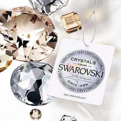 Sapphire Swarovski Crystals  Necklace 18K White Gold Plated