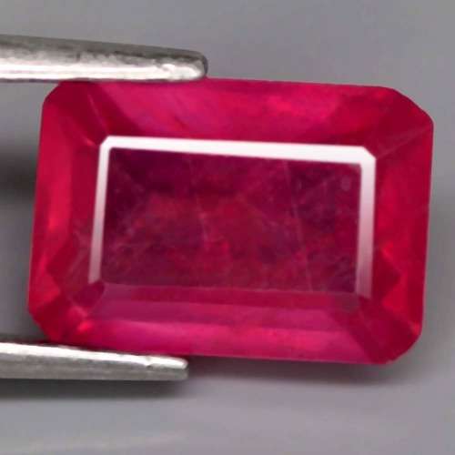 2.5 Ct. Ruby Natural Octagon Facet Reddish Pink Gracefully Mozambique