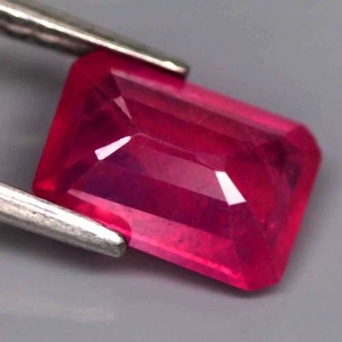 2.5 Ct. Ruby Natural Octagon Facet Reddish Pink Gracefully Mozambique