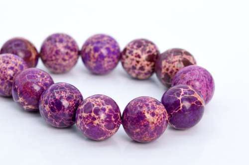 Violet Imperial Jasper Beads Grade AAA Natural Gemstone 12MM