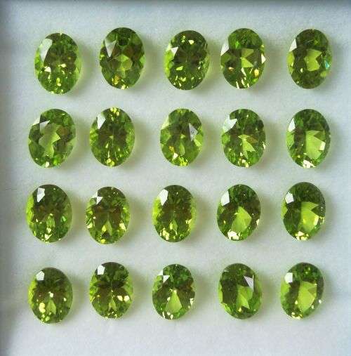GREEN PERIDOT 6X4 MM OVAL CUT FACETED LOOSE AAA GEMSTONE