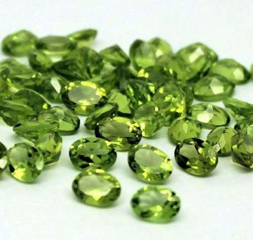 GREEN PERIDOT 6X4 MM OVAL CUT FACETED LOOSE AAA GEMSTONE
