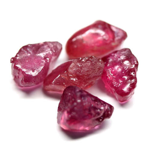 20.06 Ct. 5 Pcs Rough Ruby Natural Top Blood Red Sparking Lot Madagascar