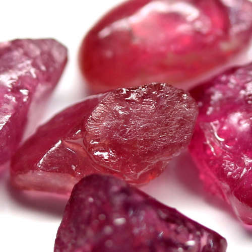 20.06 Ct. 5 Pcs Rough Ruby Natural Top Blood Red Sparking Lot Madagascar