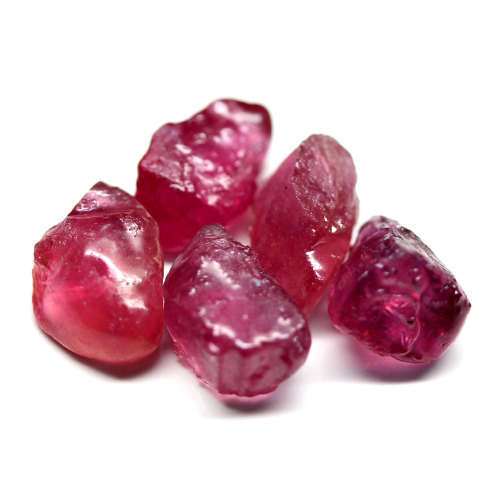 20.06 Ct. 5 Pcs Rough Ruby Natural Top Blood Red Sparking Lot Madagascar