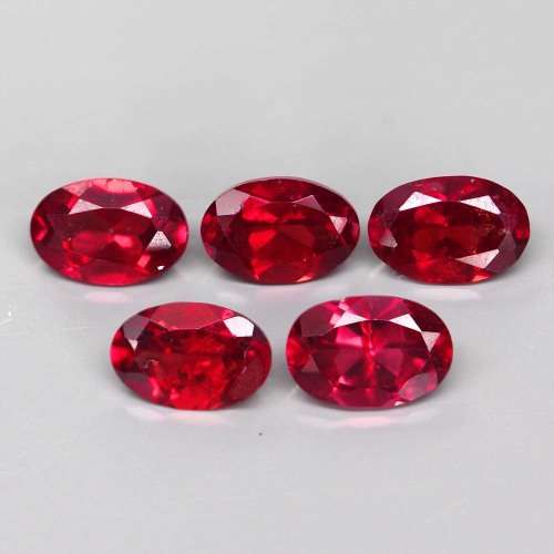 Rhodolite Garnet 1.05 Ct.Pair Natural Oval Raspberry Red Twinkling Africa