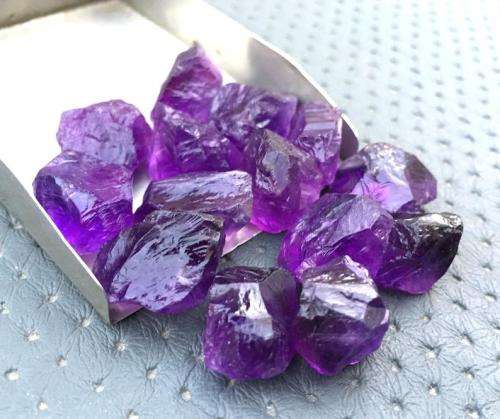 Amethyst Rough Fantastic Quality ,Size 14-16 MM Hand Cut ,Natural Purple Amethyst Gemstone