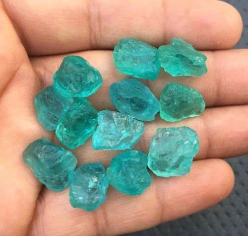 Natural Blue Apatite Rough Untreated Size 12-14 MM Gemstone, Loose Gemstone, Crystals