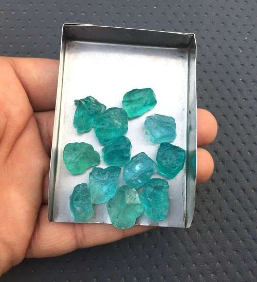 Natural Blue Apatite Rough Untreated Size 12-14 MM Gemstone, Loose Gemstone, Crystals