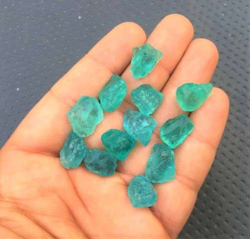 Natural Blue Apatite Rough Untreated Size 12-14 MM Gemstone, Loose Gemstone, Crystals
