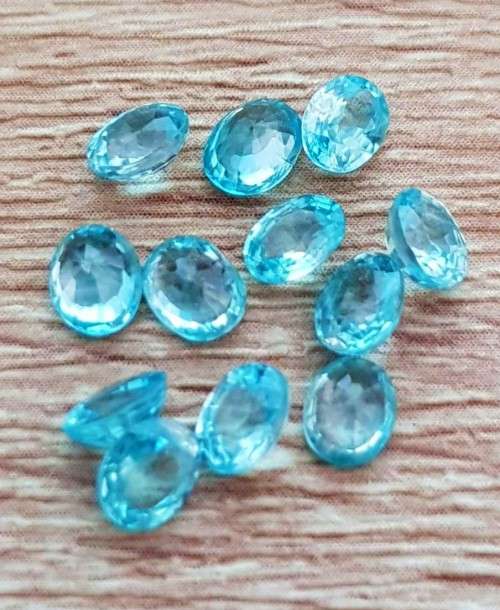 Blue Cambodian Zircon Oval 5x4mm.Ravishing Color Natural