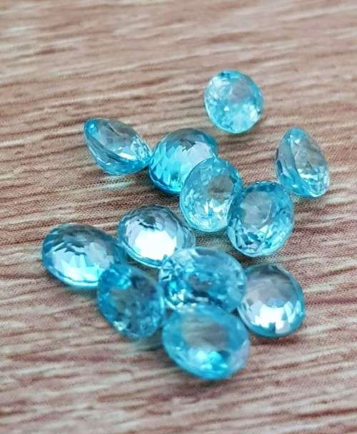 Blue Cambodian Zircon Oval 5x4mm.Ravishing Color Natural