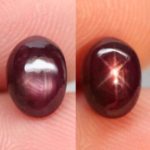 3.74 Ct. Ruby Natural 6 Rays Star Oval Cabochon Top Blood Red Amazing Madagascar