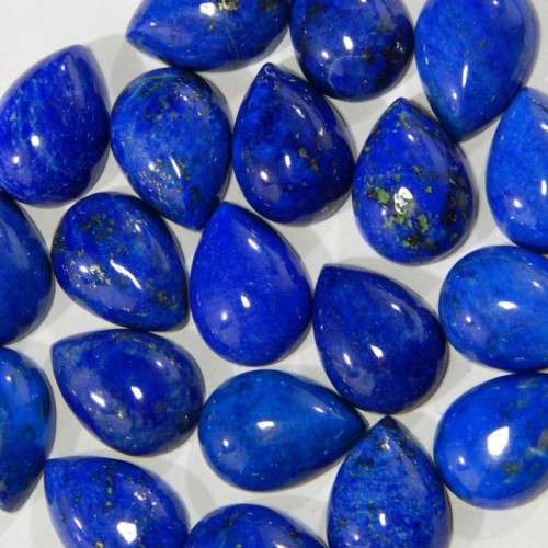 LAPIS LAZULI PEAR SHAPE GEMSTONES 10X14 MM CABOCHON  NATURAL