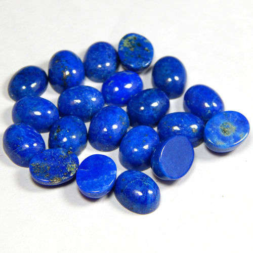 LAPIS LAZULI OVAL SHAPE GEMSTONES 7X9 MM CABOCHON  NATURAL